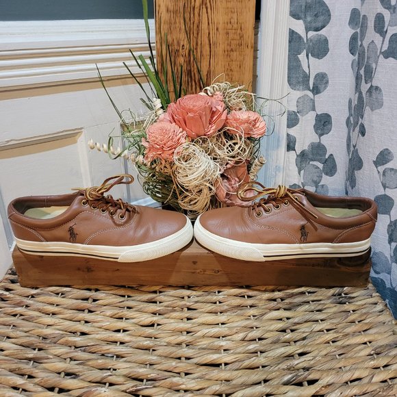 Polo Ralph Lauren Vaughn Leather Sneakers - Picture 4 of 8